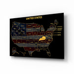 Kentucky State Map - 3D Embossed Metal Wall Art