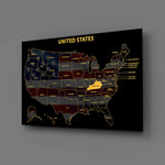 Kentucky State Map - 3D Embossed Metal Wall Art