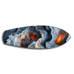 Lava Geode Abstract Glass Wall Art.