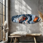 Lava Geode Abstract Glass Wall Art.