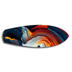 Fire and Ice Paint Swirl Glass Wall Art.