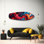 Cosmic Swirl Vibrant Abstract Glass Wall Art.