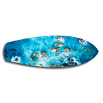 Aerial Reef Turquoise Ocean Glass Wall Art.