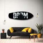 Masked Cloaked Villain Comic Glass Wall Art.