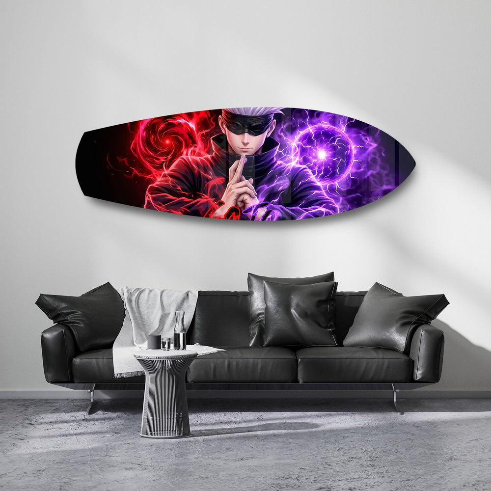 Anime Sorcerer Dual Magic Glass Wall Art.