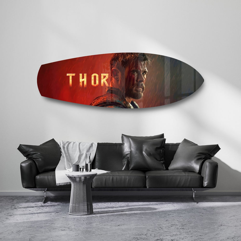 Nordic Hero Movie Poster Glass Wall Art.