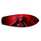 Red Masked Mercenary Comic Hero Glass Wall Art.