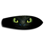 Black Dragon Green Eyes Glass Wall Art.