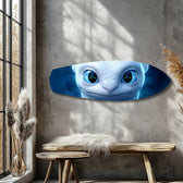 White Dragon Blue Eyes Glass Wall Art.