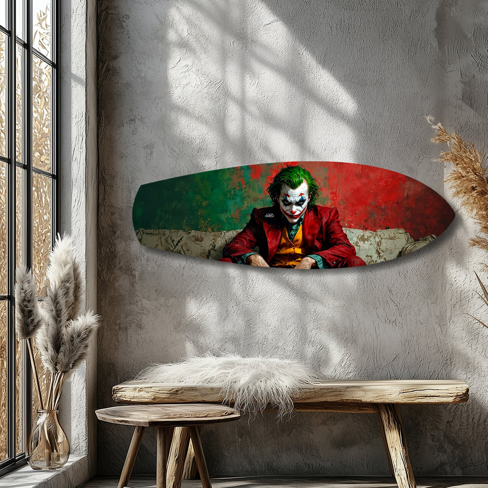 Sinister Clown Comic Pop Art Glass Wall Art.