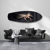 Dark Horned Creature Fantasy Glass Wall Art.