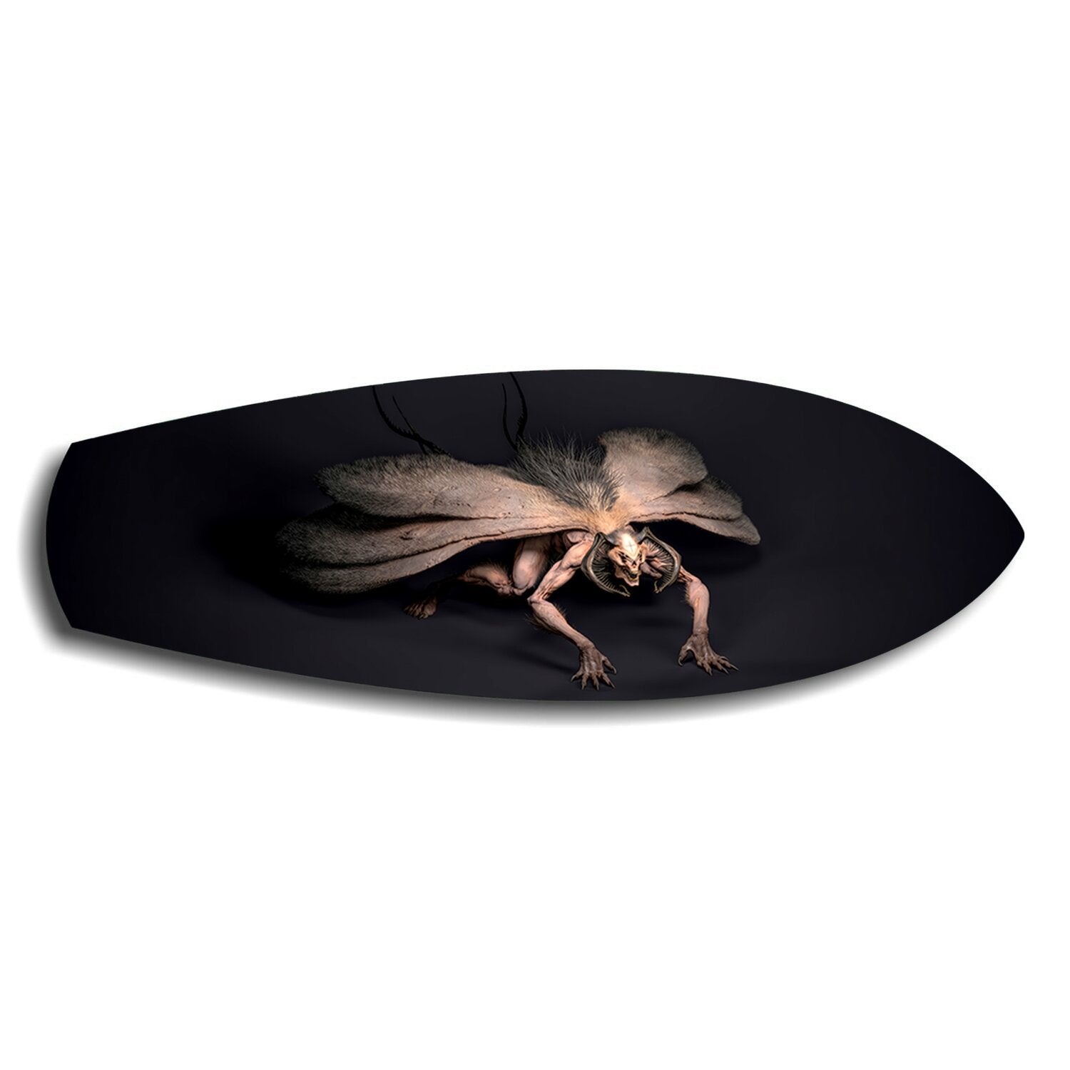 Dark Horned Creature Fantasy Glass Wall Art.