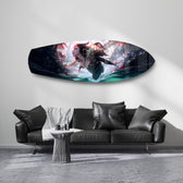 Anime Forest Warrior Woman Glass Wall Art.