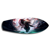 Anime Forest Warrior Woman Glass Wall Art.