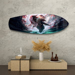 Anime Forest Warrior Woman Glass Wall Art.