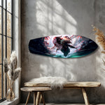 Anime Forest Warrior Woman Glass Wall Art.