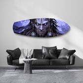 Tribal Chief Warrior Comic Glass Wall Art.