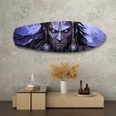 Tribal Chief Warrior Comic Glass Wall Art.