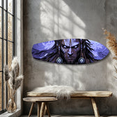 Tribal Chief Warrior Comic Glass Wall Art.