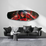 Anime Ninja Crimson Power Glass Wall Art.