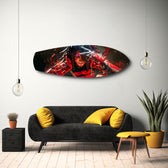 Anime Ninja Crimson Power Glass Wall Art.