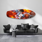 Anime Saiyan Warrior Fire Lightning Glass Wall Art.