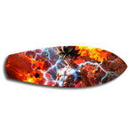 Anime Saiyan Warrior Fire Lightning Glass Wall Art.