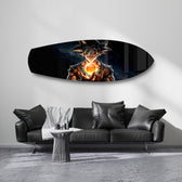 Anime Saiyan Glowing Sphere Glass Wall Art.