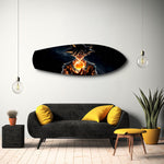 Anime Saiyan Glowing Sphere Glass Wall Art.