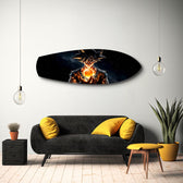 Anime Saiyan Glowing Sphere Glass Wall Art.