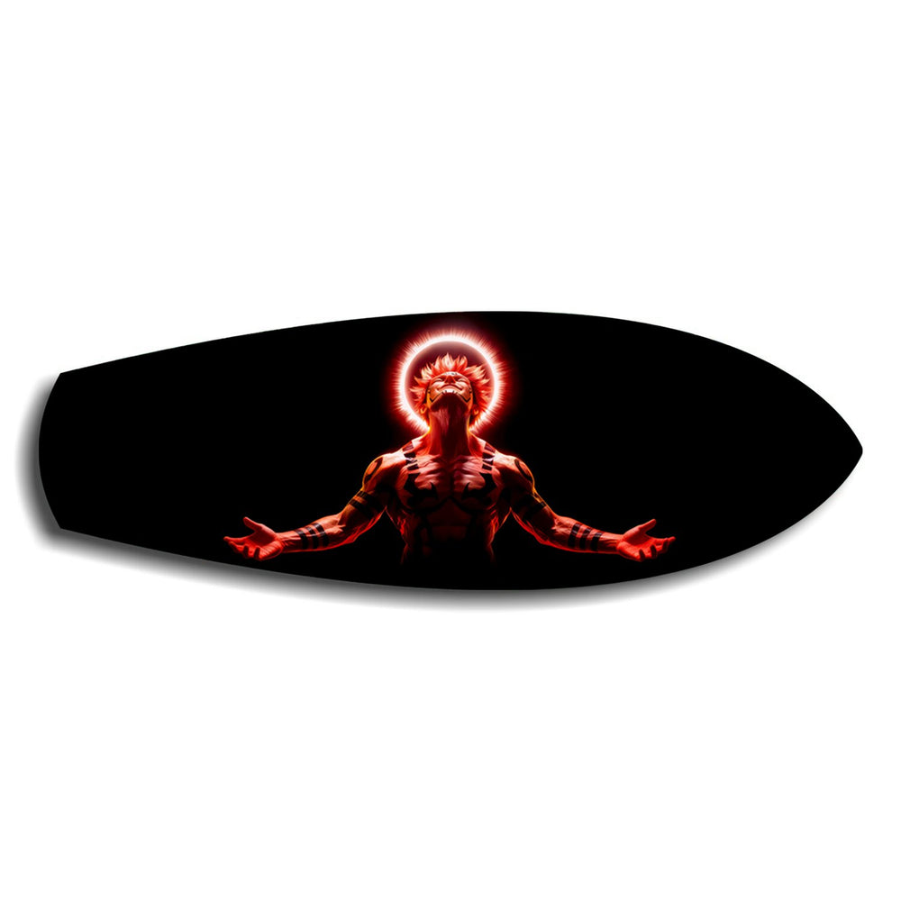 Anime Demon King Red Halo Glass Wall Art.