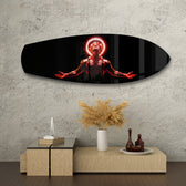 Anime Demon King Red Halo Glass Wall Art.