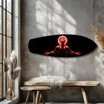 Anime Demon King Red Halo Glass Wall Art.