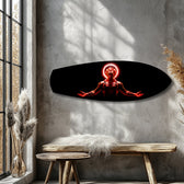 Anime Demon King Red Halo Glass Wall Art.