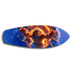 Lion God Mythology Fire Portal Glass Wall Art.