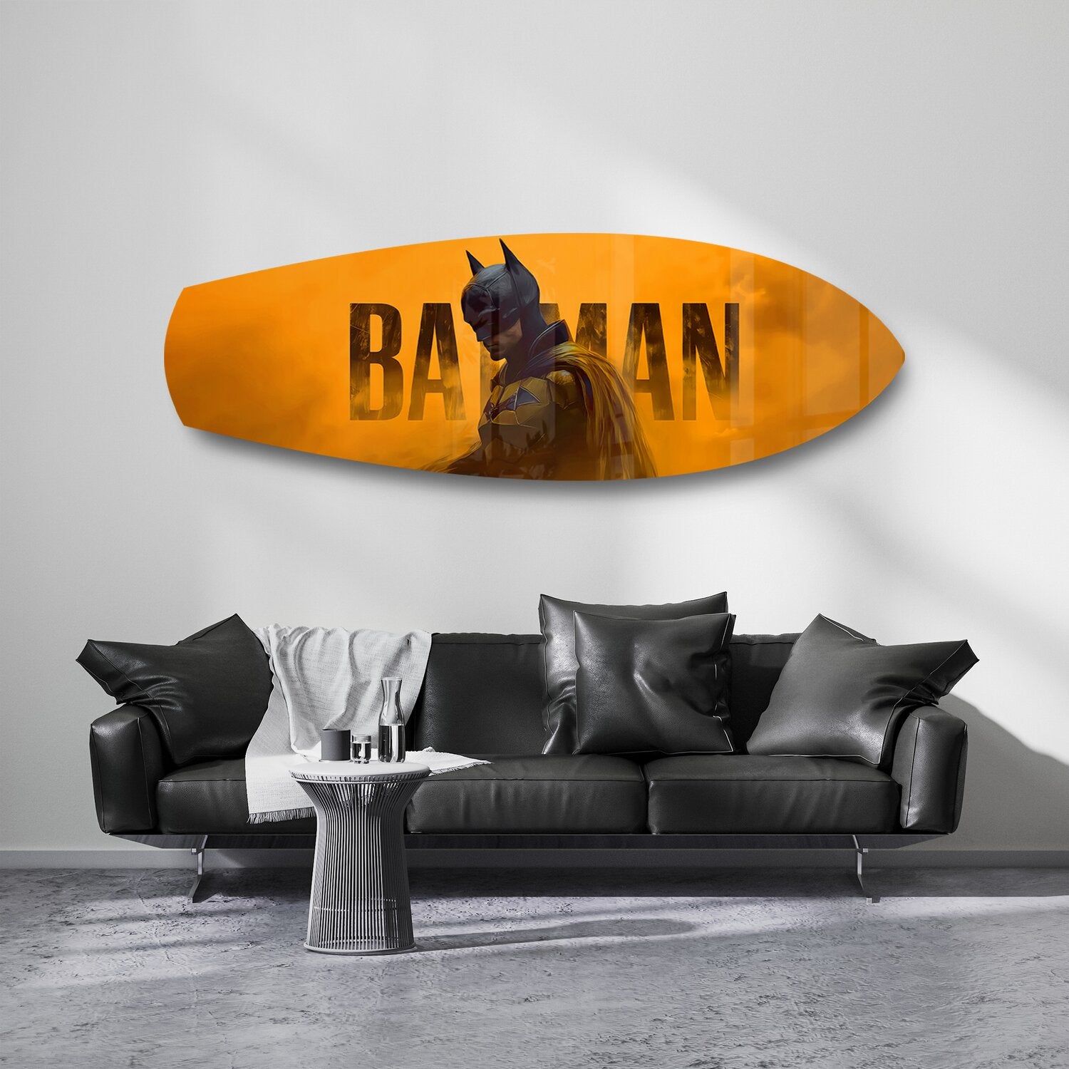 Bat Hero Dark Knight Movie Glass Wall Art.