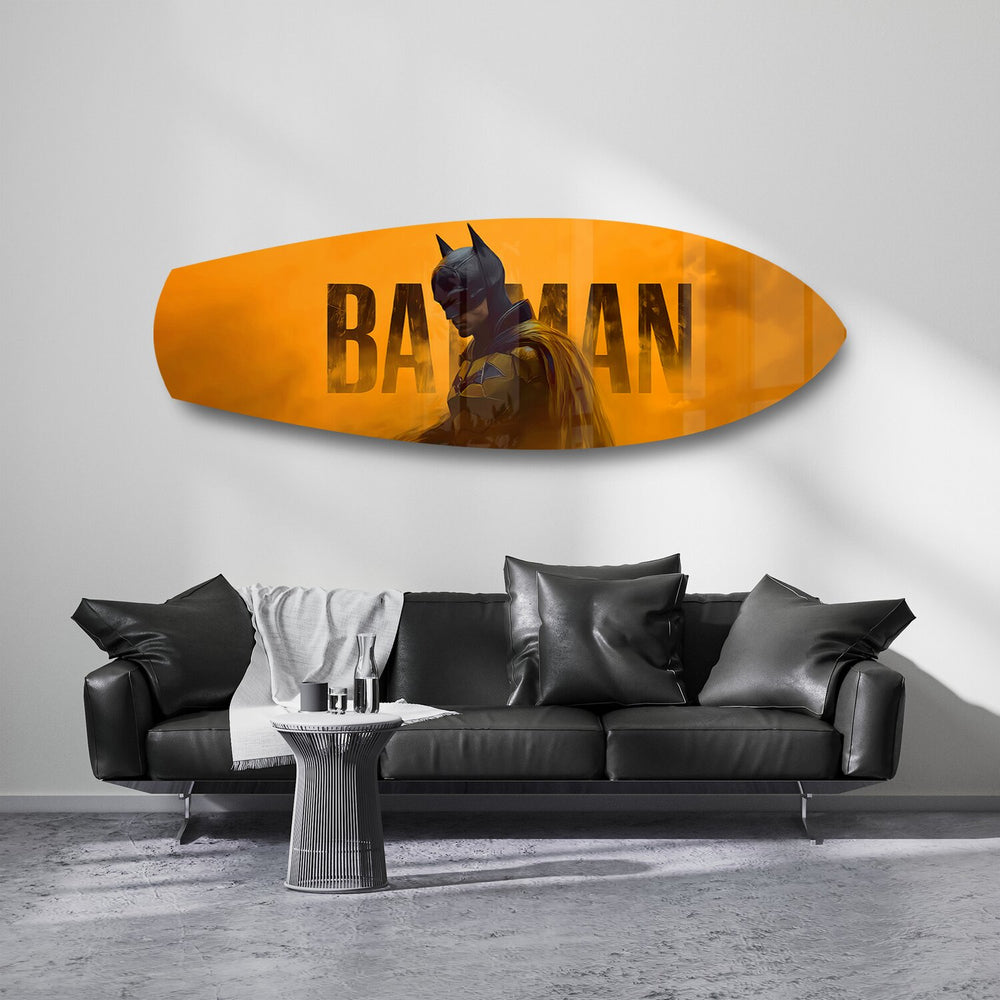 Bat Hero Dark Knight Movie Glass Wall Art.