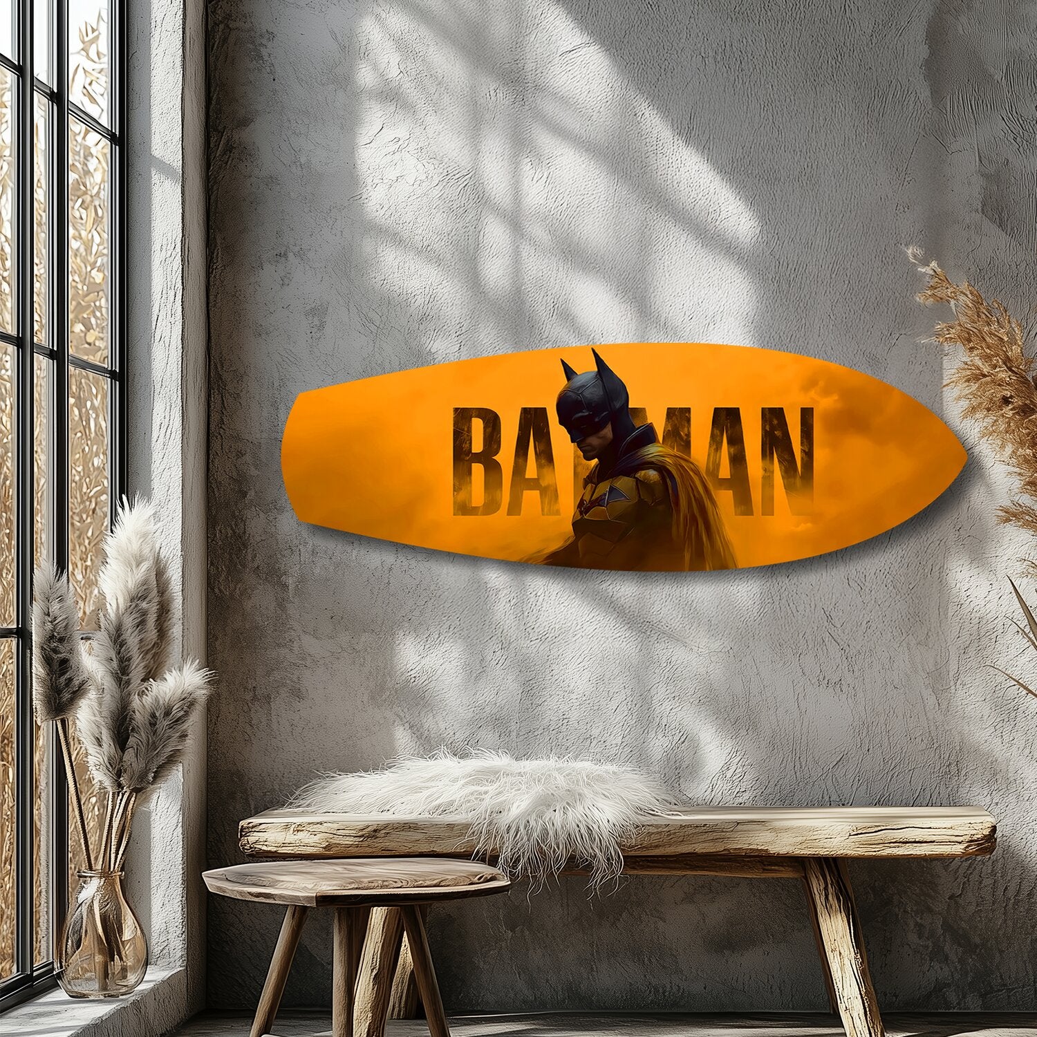 Bat Hero Dark Knight Movie Glass Wall Art.