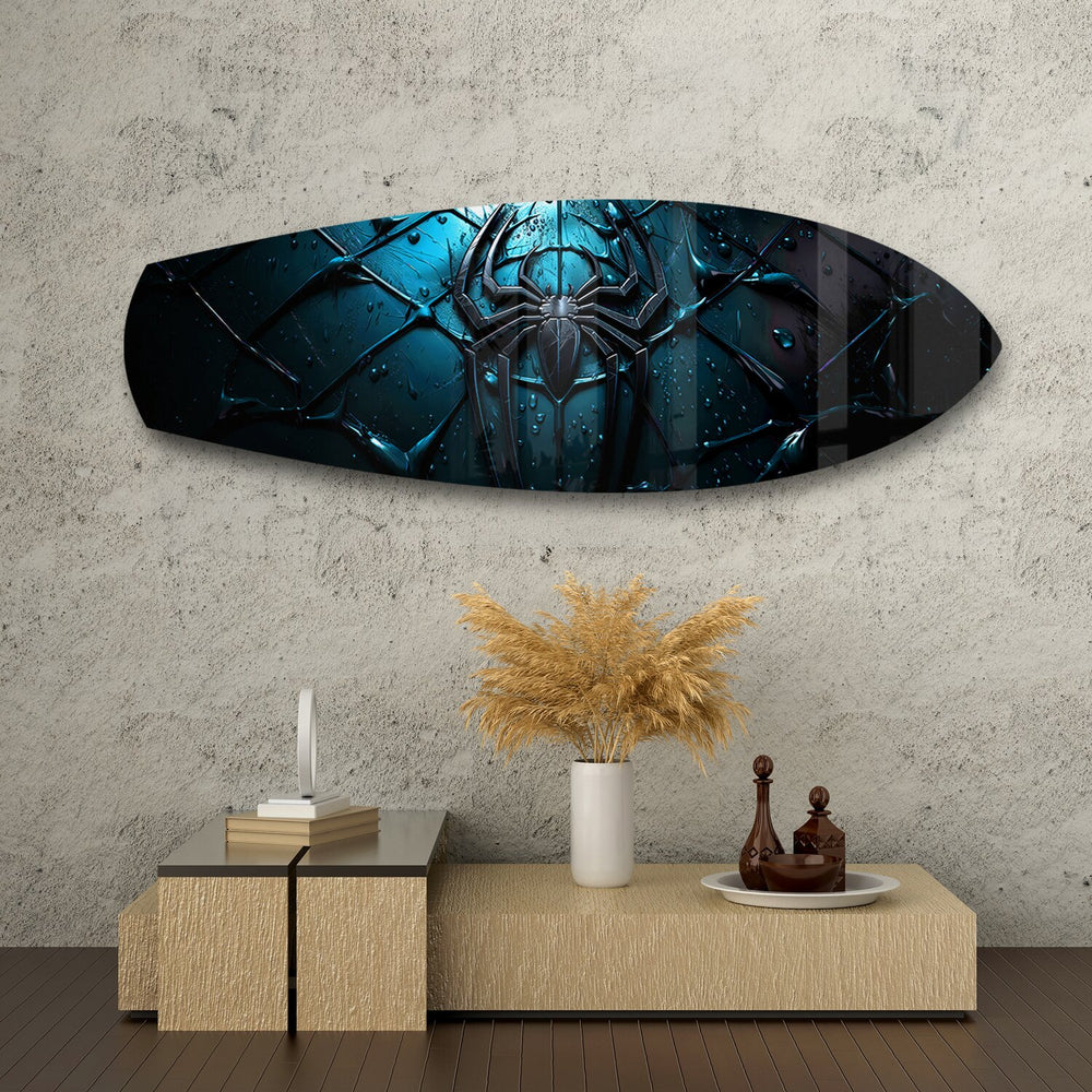 3D Spider Web Glass Wall Art.