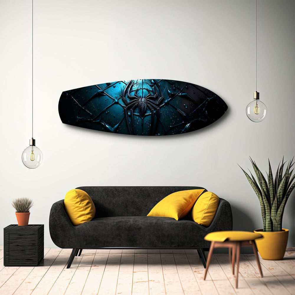 3D Spider Web Glass Wall Art.