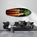 Speedboat Fire and Smoke Trails Glass Wall Art.