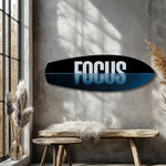 FOCUS Typography Motivational Glass Wall Art.