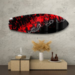 Red and Black Street Graffiti Glass Wall Art.