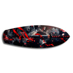 Samurai Katana with Cherry Blossoms Glass Wall Art.