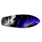 Purple Ink Flow Abstract Glass Wall Art.