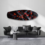 Molten Lava Cracked Stone Glass Wall Art.