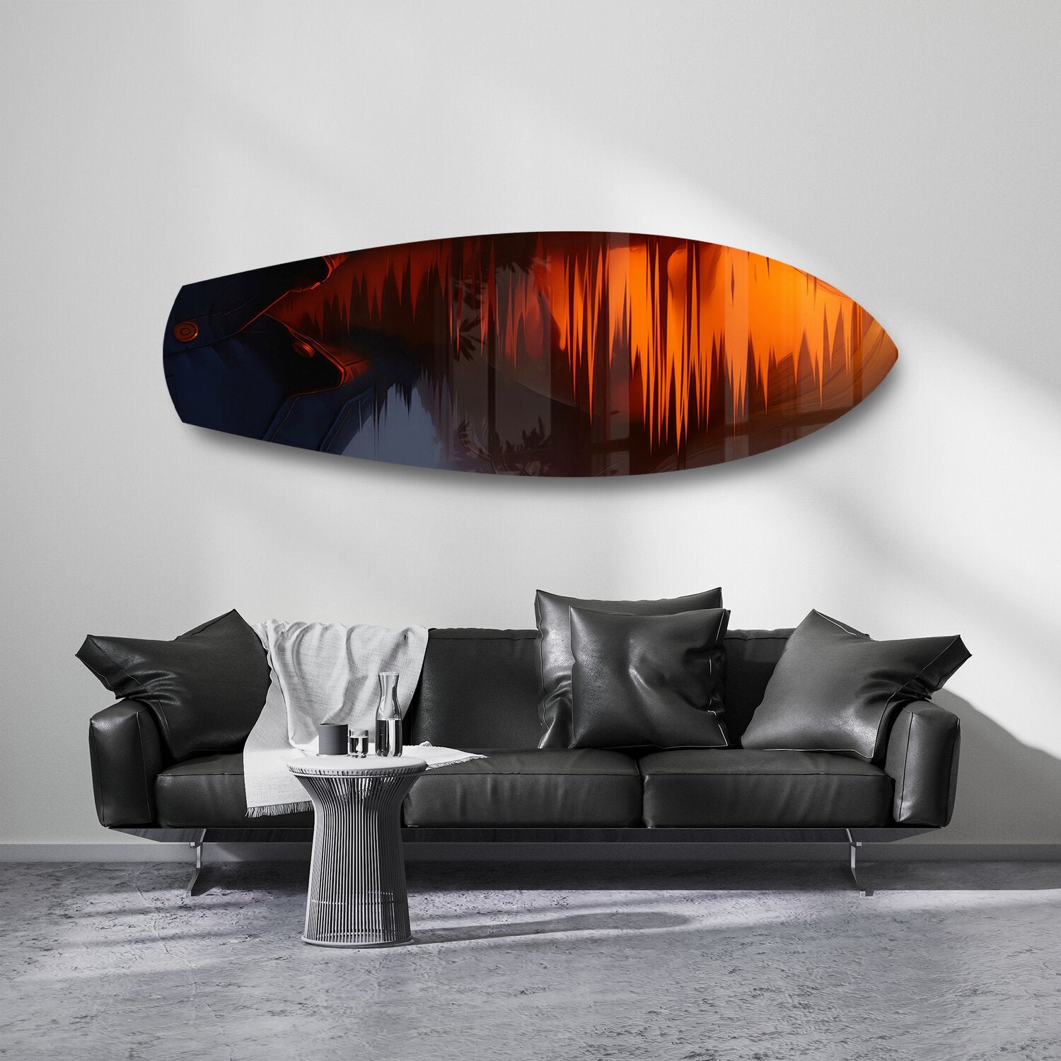 Cinematic Cowboy Silhouette Glass Wall Art.