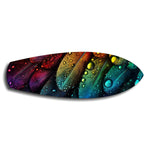 Rainbow Feather Macro Glass Wall Art.