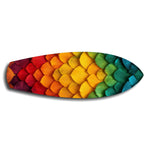 Rainbow Layered Leaves Abstract Glass Wall Art.