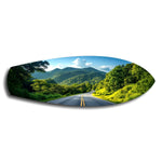 Forest Mountain Road Landscape Glass Wall Art.